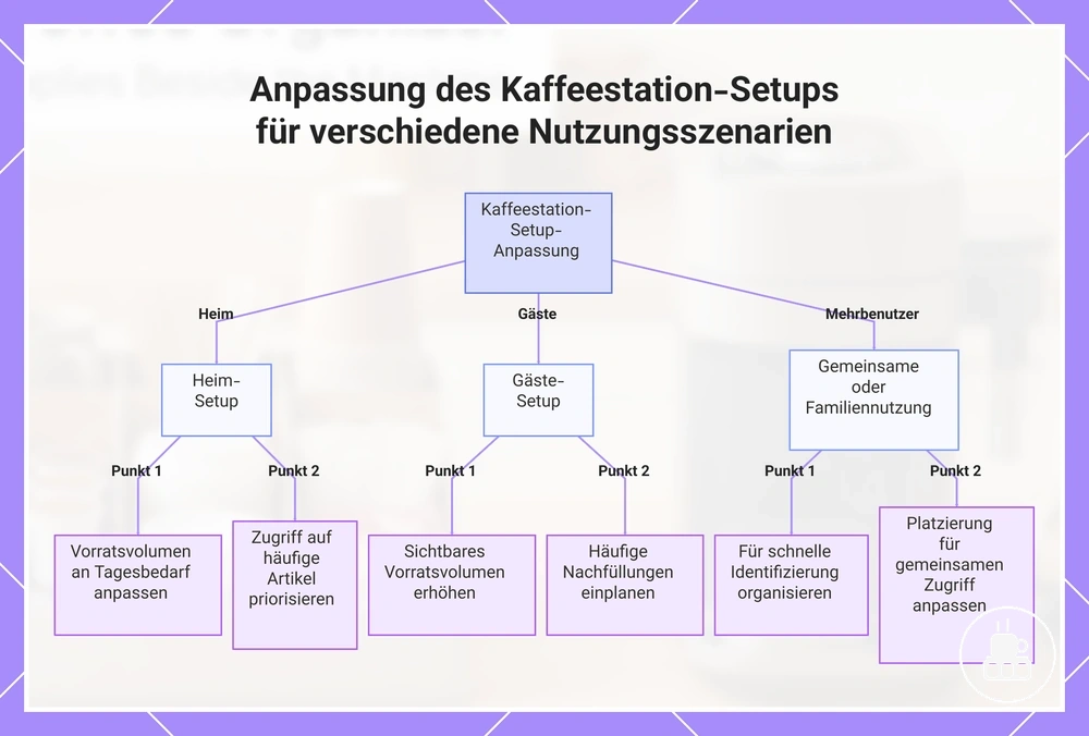 Anpassung des Kaffeestation-Setups für verschiedene Nutzungsszenarien