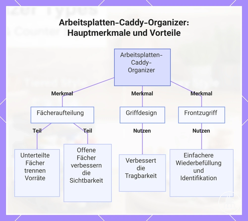 Arbeitsplatten-Caddy-Organizer: Hauptmerkmale und Vorteile