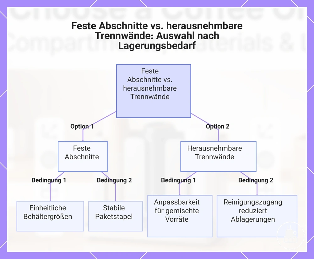 Feste Abschnitte vs. herausnehmbare Trennwände: Auswahl nach Lagerungsbedarf