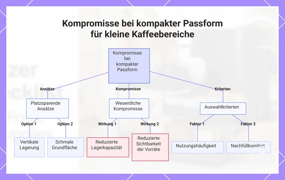 Kompromisse bei kompakter Passform für kleine Kaffeebereiche