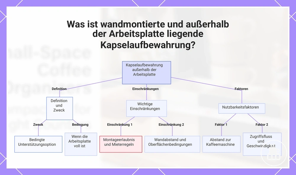 Was ist wandmontierte und außerhalb der Arbeitsplatte liegende Kapselaufbewahrung?