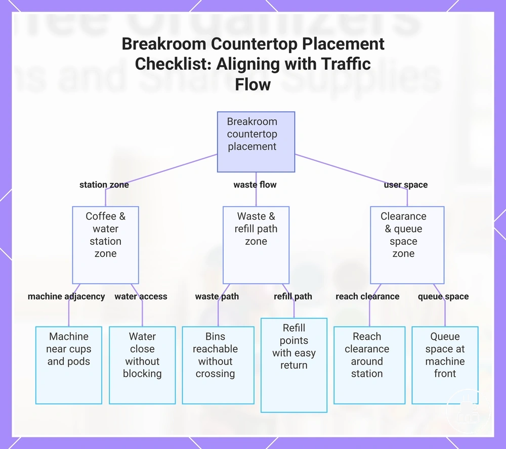Breakroom Countertop Placement Checklist: Aligning with Traffic Flow