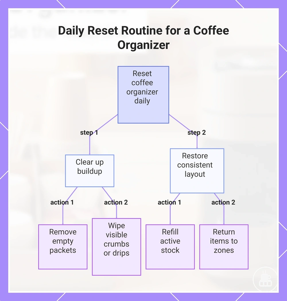 Daily Reset Routine for a Coffee Organizer