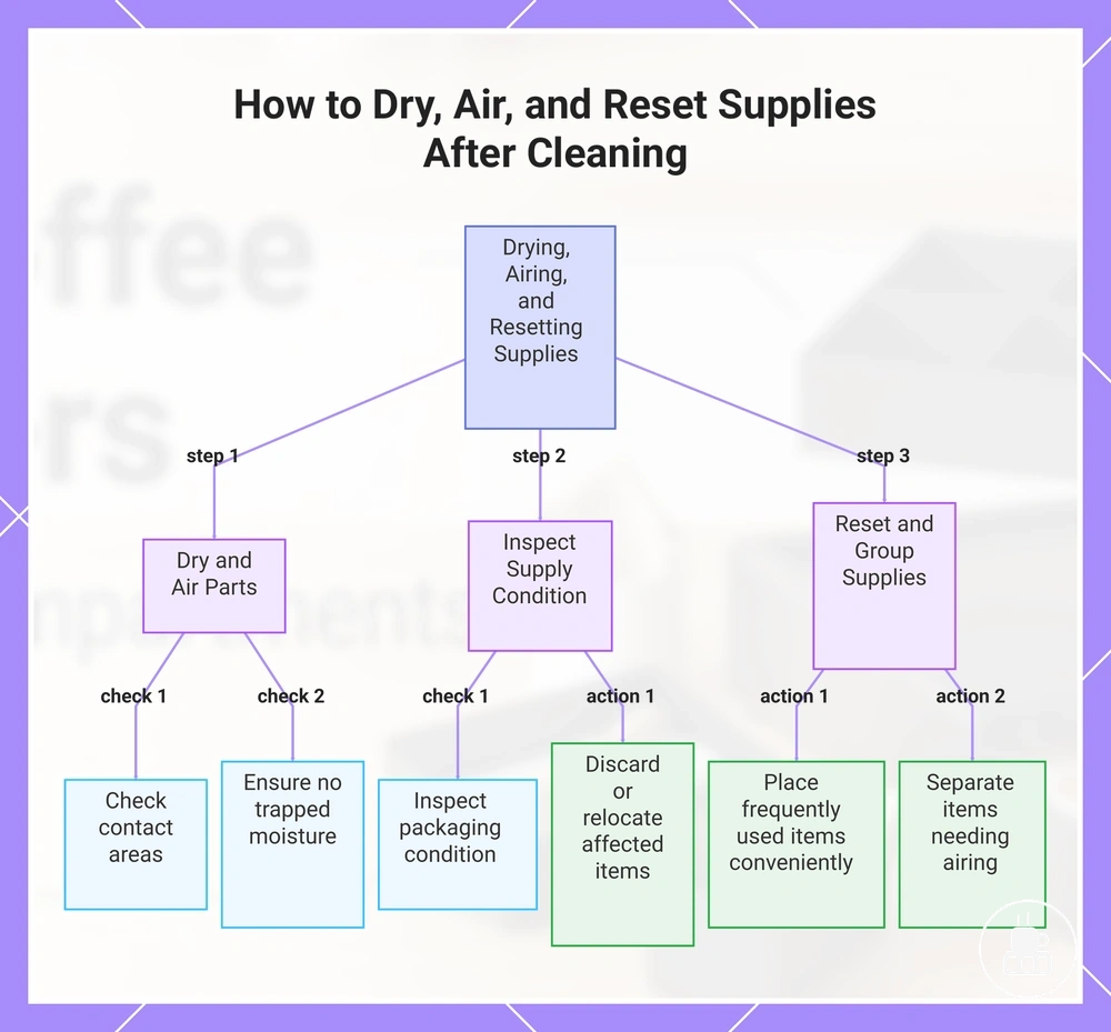 How to Dry, Air, and Reset Supplies After Cleaning