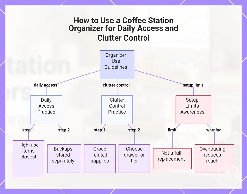 How to Use a Coffee Station Organizer for Daily Access and Clutter Control