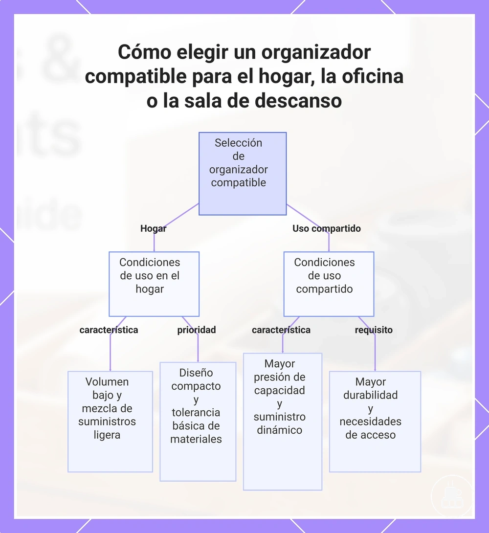 Cómo elegir un organizador compatible para el hogar, la oficina o la sala de descanso