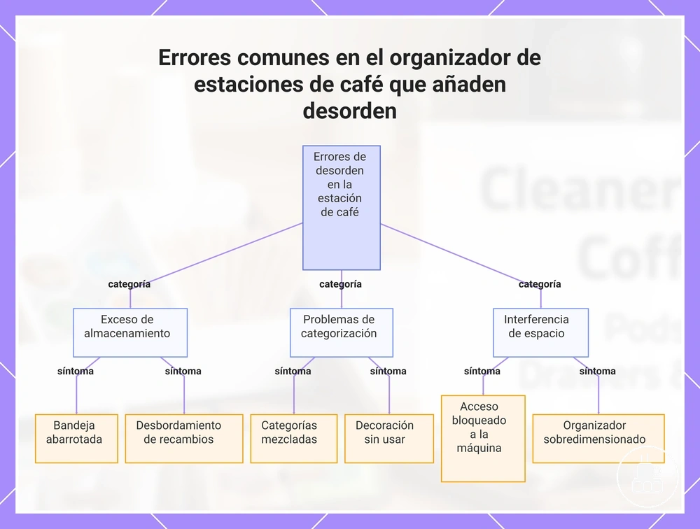 Errores comunes en el organizador de estaciones de café que añaden desorden