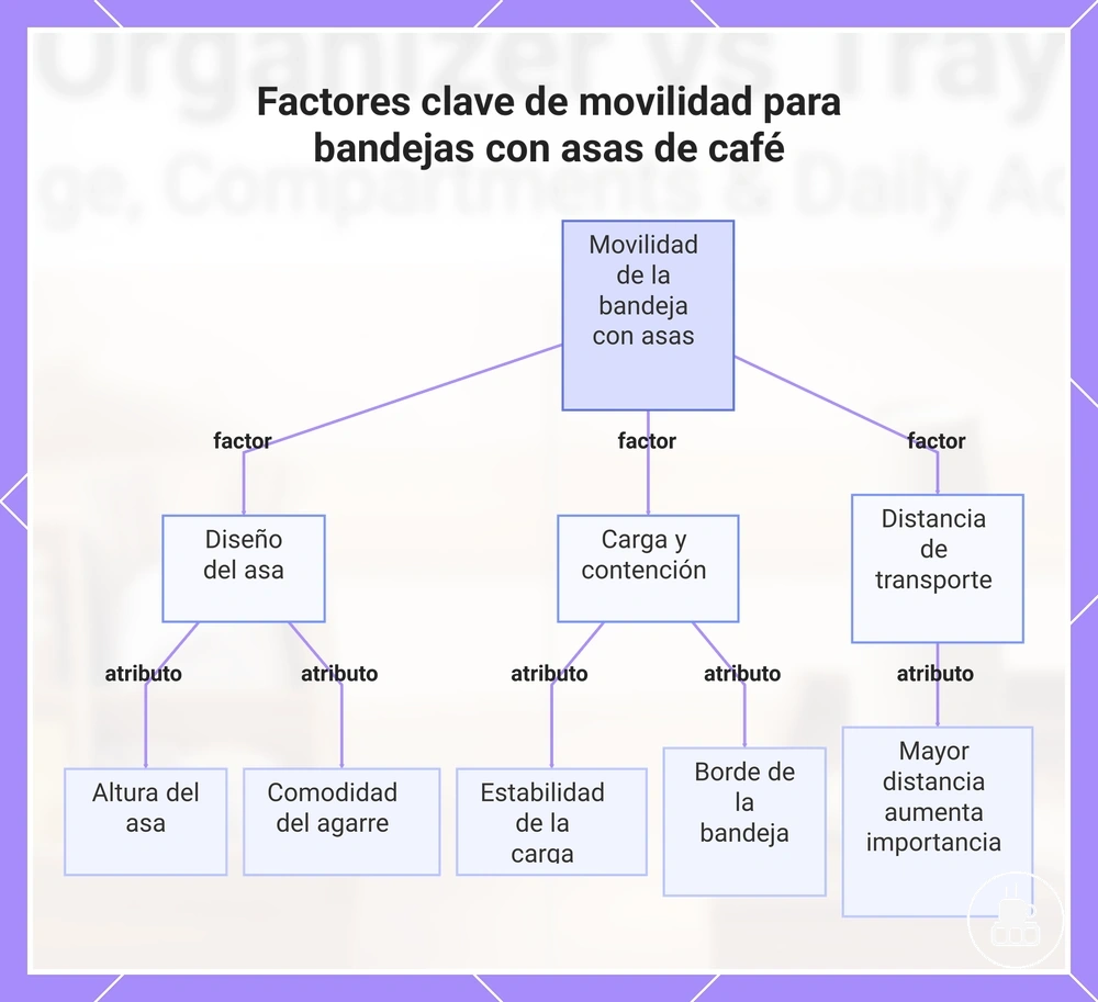 Factores clave de movilidad para bandejas con asas de café