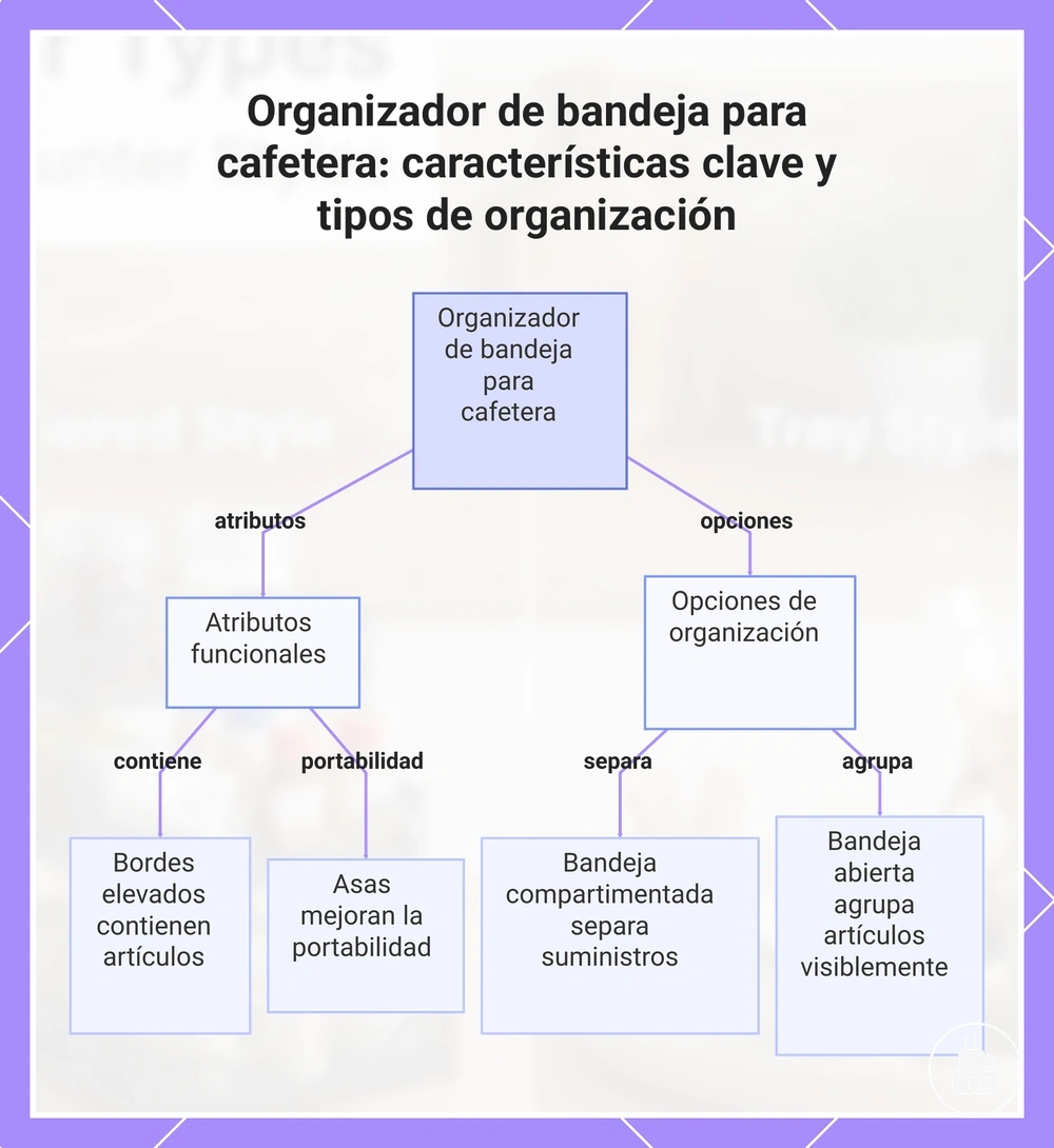 Organizador de bandeja para cafetera: características clave y tipos de organización