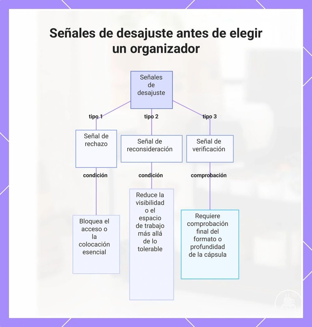 Señales de desajuste antes de elegir un organizador