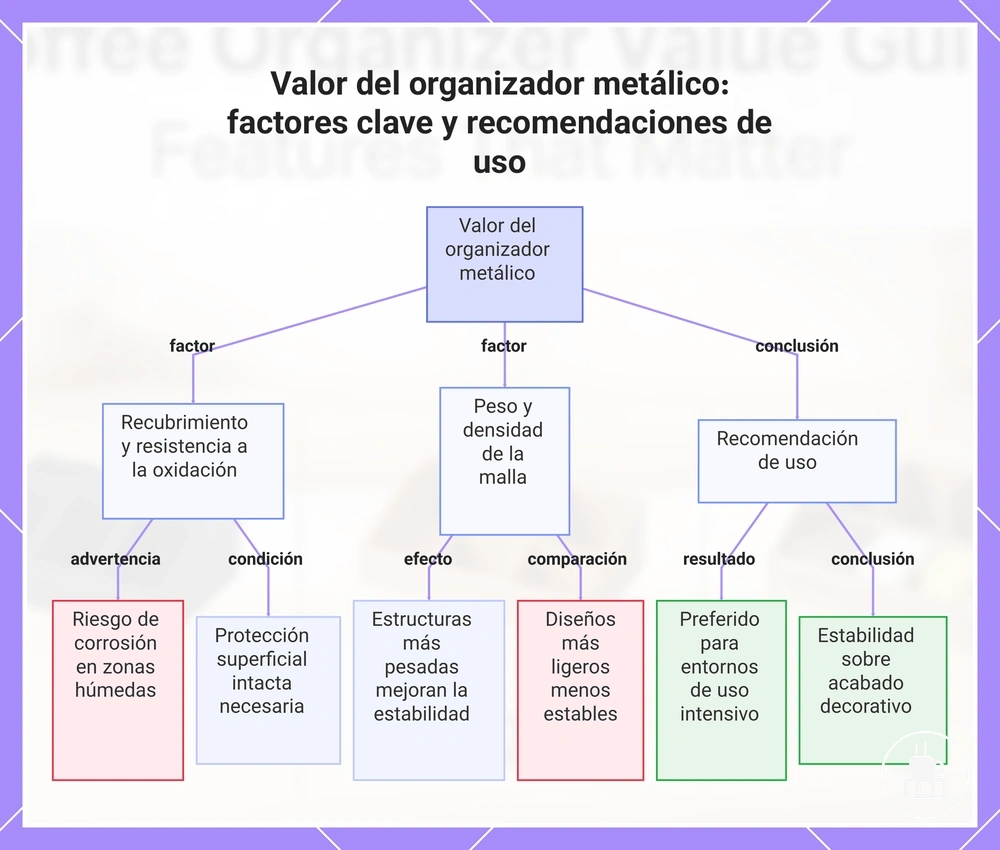 Valor del organizador metálico: factores clave y recomendaciones de uso