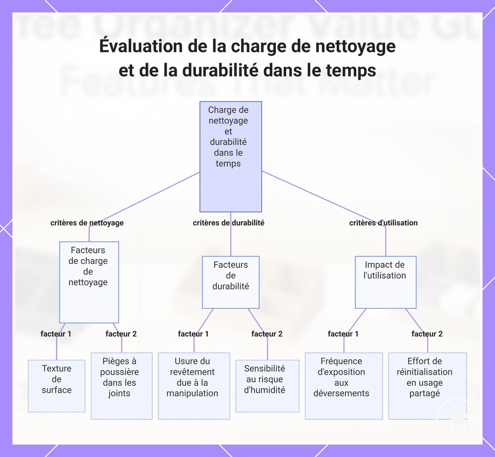 Évaluation de la charge de nettoyage et de la durabilité dans le temps