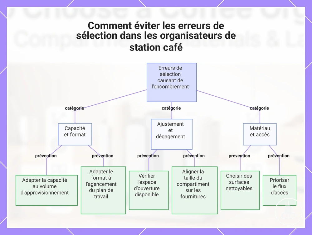 Comment éviter les erreurs de sélection dans les organisateurs de station café