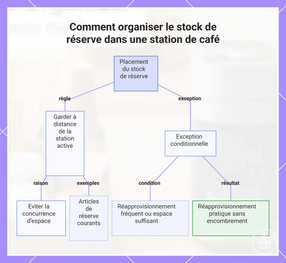 Comment organiser le stock de réserve dans une station de café