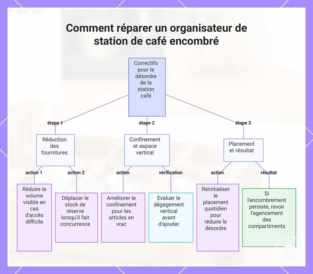 Comment réparer un organisateur de station de café encombré