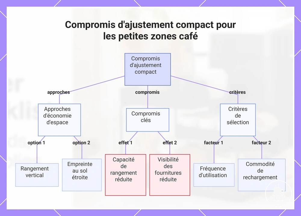 Compromis d'ajustement compact pour les petites zones café