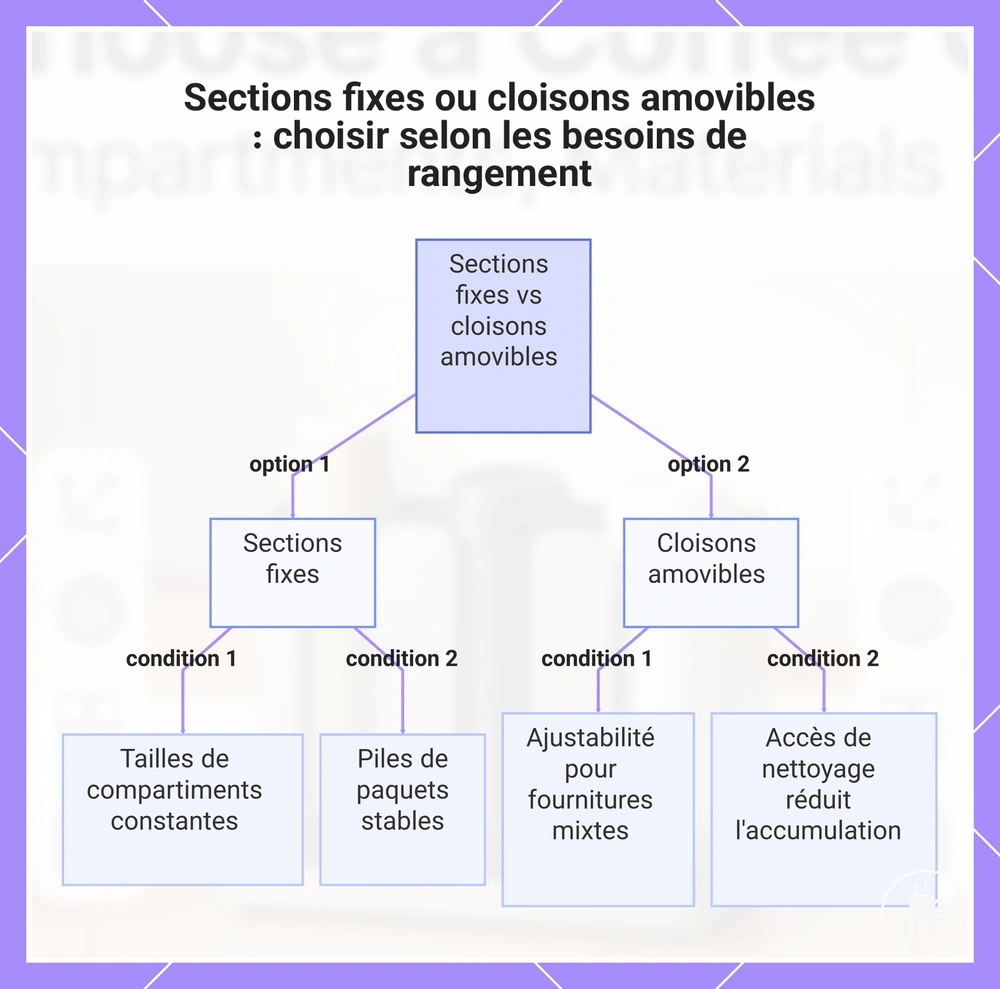 Sections fixes ou cloisons amovibles : choisir selon les besoins de rangement