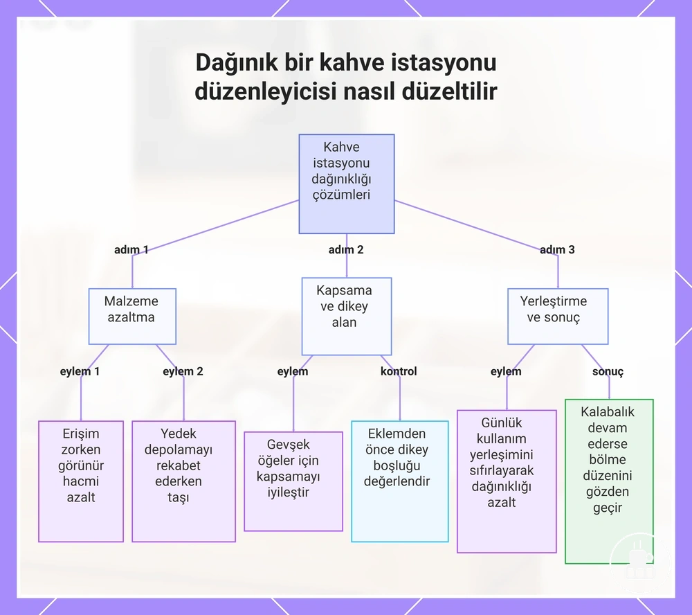 Dağınık bir kahve istasyonu düzenleyicisi nasıl düzeltilir