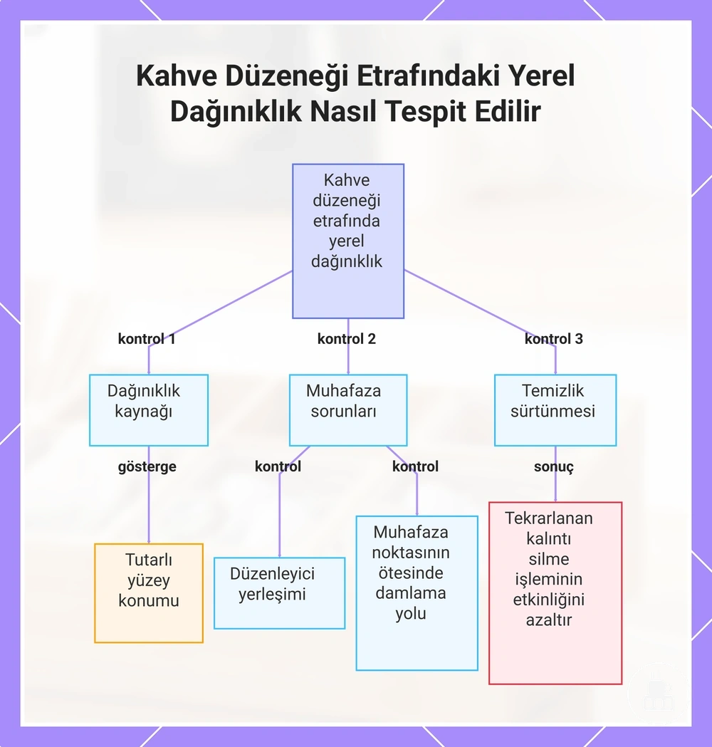 Kahve Düzeneği Etrafındaki Yerel Dağınıklık Nasıl Tespit Edilir